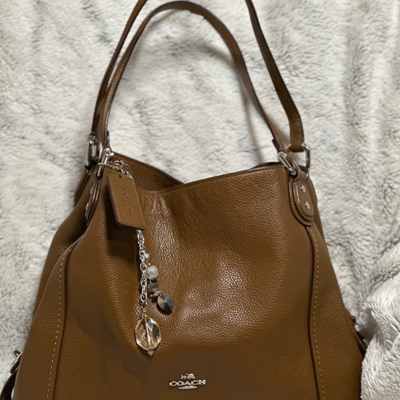 Coach Tan Leather Shoulder Bag